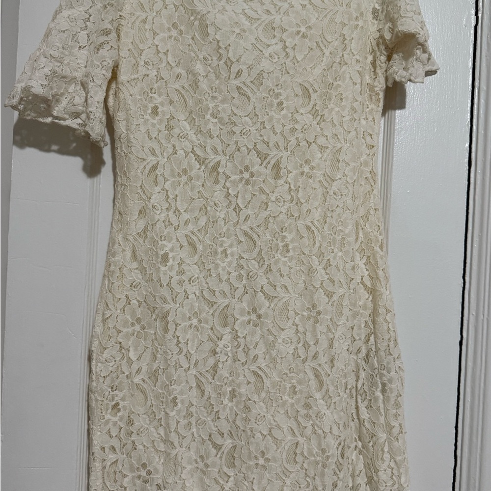 Tulle Elegant Cream Lace Dress